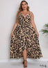 Boho Plus Size Leopard Maxi Dress Ella