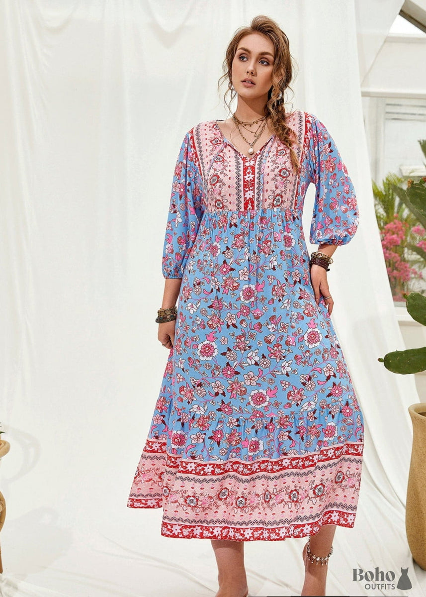 Boho Plus Size Lolana Maxi Dress For Women