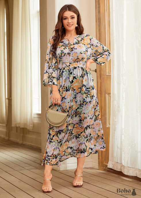 Boho Plus Size Lunette Maxi Dress For Women