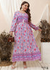 Boho Plus Size Mahino Maxi Dress For Women