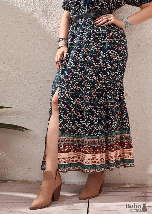 Boho Plus Size Mish Maxi Dress For Women