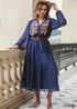 Boho Plus Size Mon Cheri Maxi Dress - Navy For Women