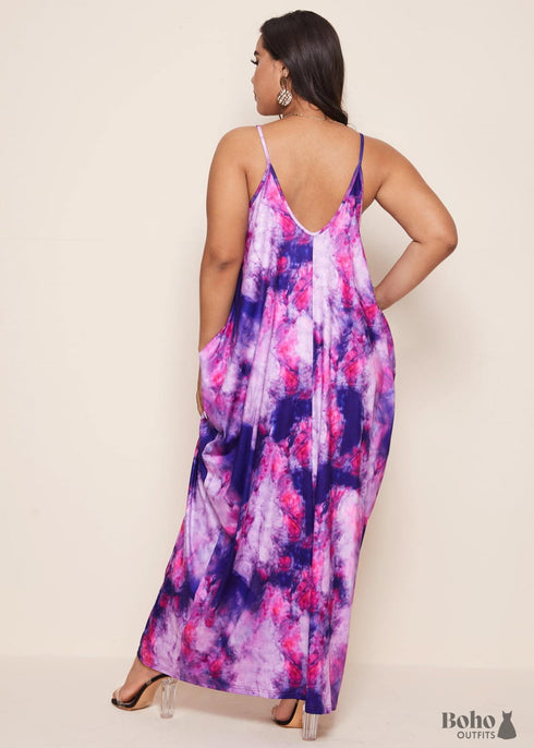 Vestido largo bohemio Montego de talla grande para mujer