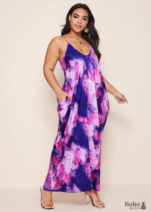 Vestido largo bohemio Montego de talla grande para mujer