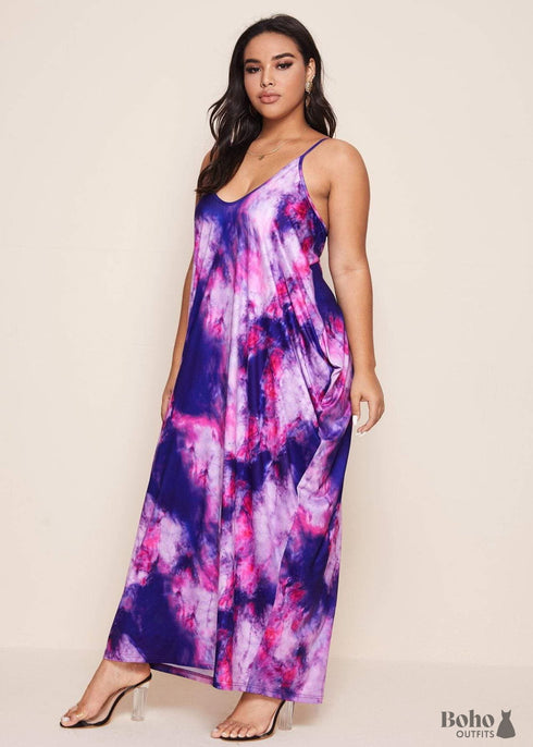 Vestido largo bohemio Montego de talla grande para mujer