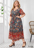 Vestido largo estilo bohemio de talla grande para mujer