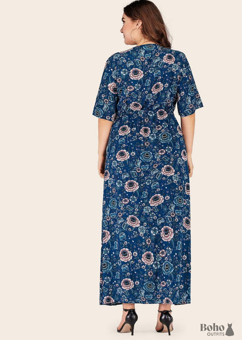 Boho Plus Size Positano Maxi Dress For Women