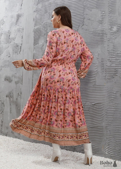 Boho Plus Size Rani Maxi Dress For Women