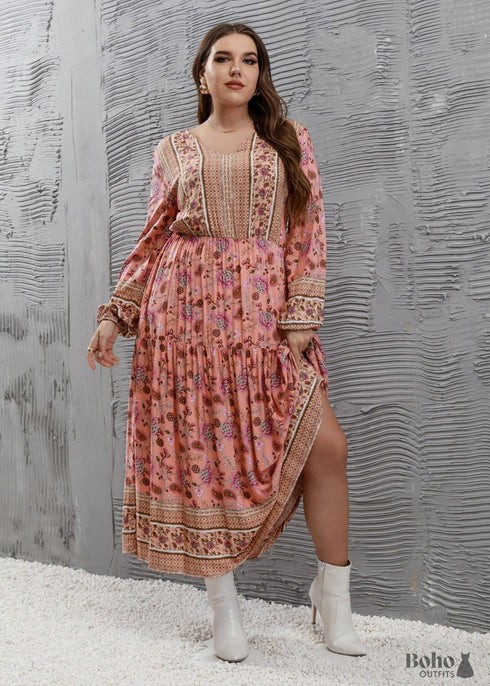 Boho Plus Size Rani Maxi Dress For Women
