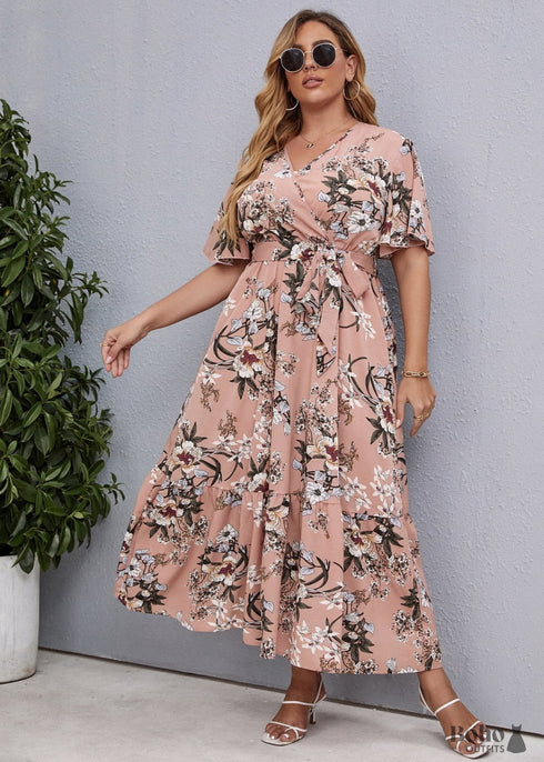 Vestido maxi bohemio Raya de talla grande para mujer