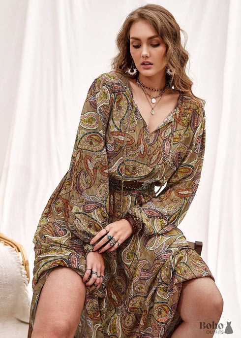 Boho Plus Size Vienna Maxi Dress For Women