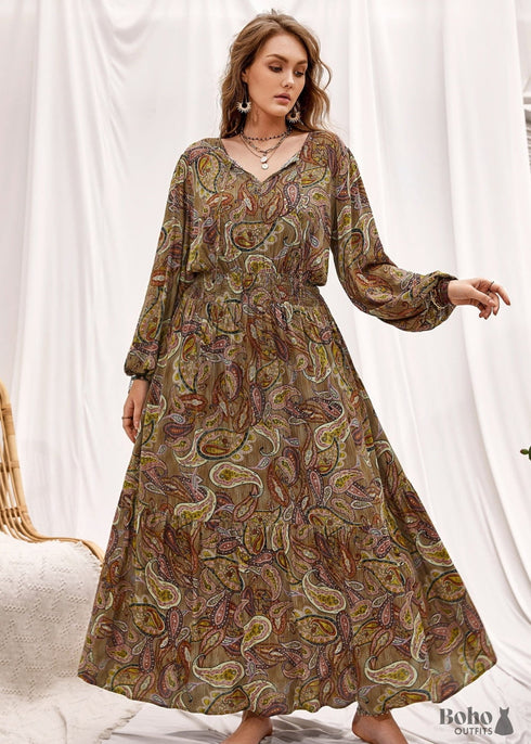 Boho Plus Size Vienna Maxi Dress For Women