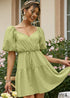 Boho Puff Short Sleeve Mini Dress Sandra