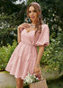 Boho Puff Short Sleeve Mini Dress Sandra