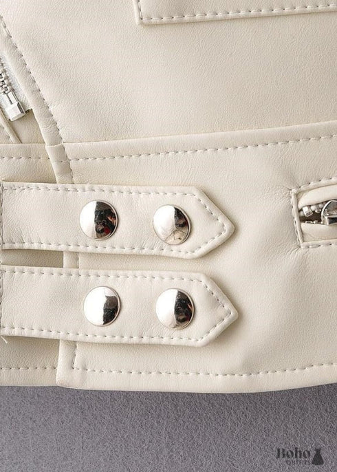 Chaqueta Boho Rock de piel sintética