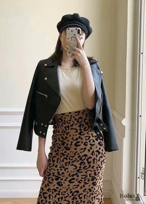 Chaqueta Boho Rock de piel sintética