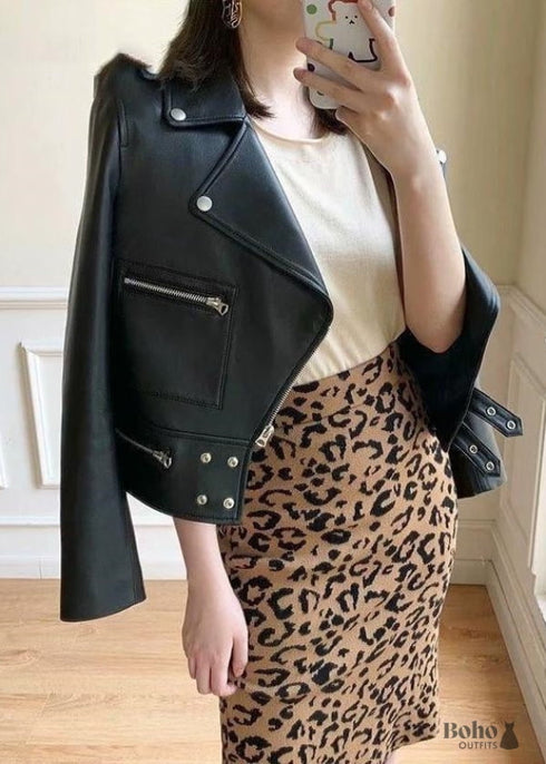 Chaqueta Boho Rock de piel sintética