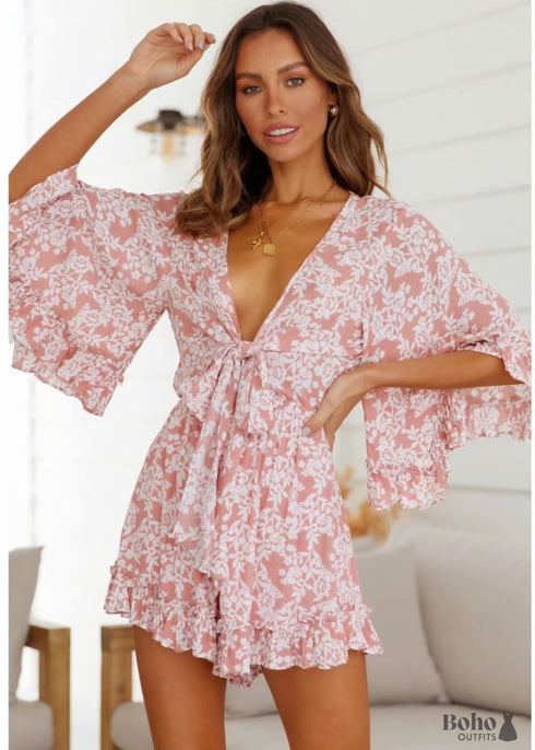 Minivestido de verano estilo bohemio Teagan