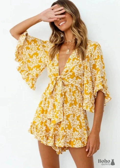 Minivestido de verano estilo bohemio Teagan