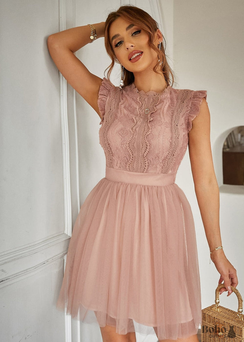 rustic mini dress Boho Rustic Classic Mini Dress Laura