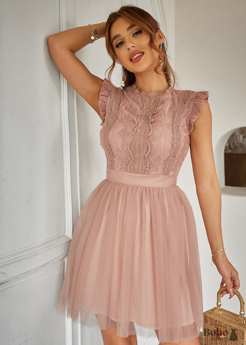 Boho Rustic Classic Mini Dress Laura