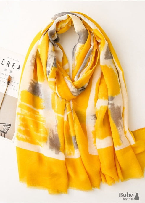 Bufanda Boho Abstracta Zara