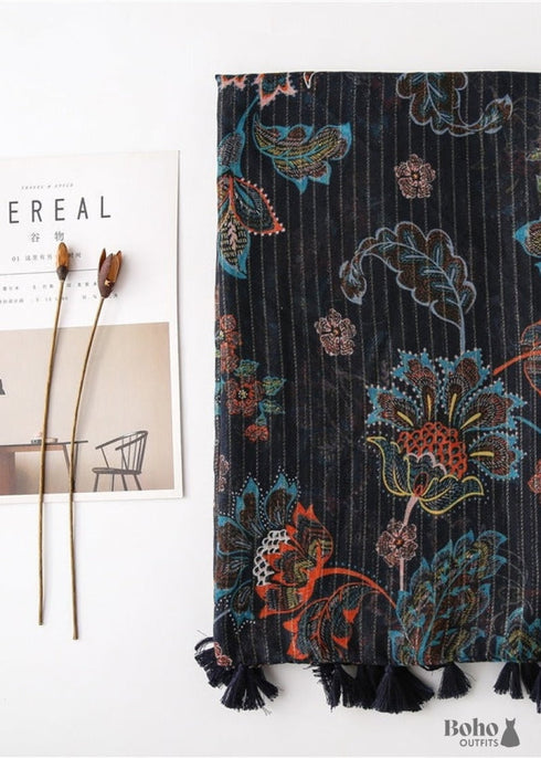 Boho Scarf Black Ariana