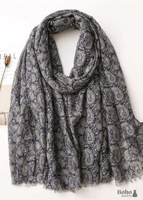 Bufanda bohemia de cachemira Laila