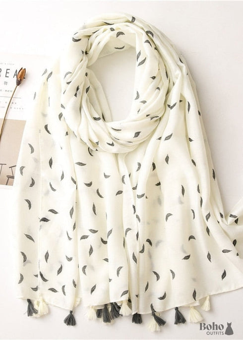 Bufanda bohemia de plumas Brooke