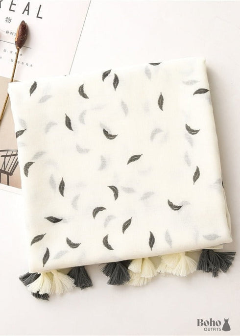 Bufanda bohemia de plumas Brooke