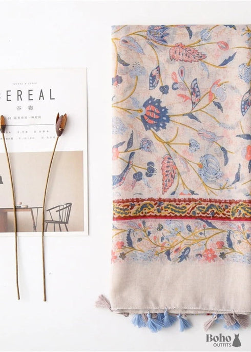 Boho Scarf Floral Art Gabriella