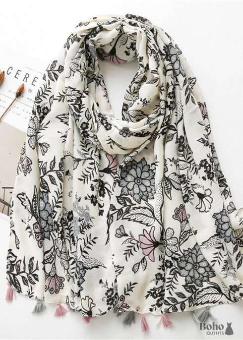 Boho Scarf Floral Pattern Sadie