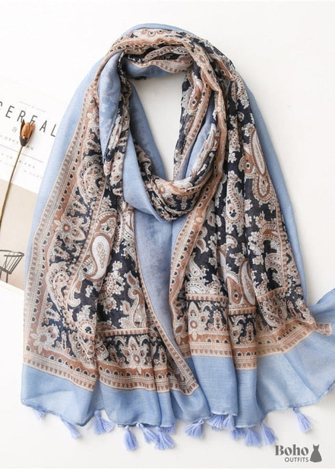 Bufanda bohemia de cachemira Kayla