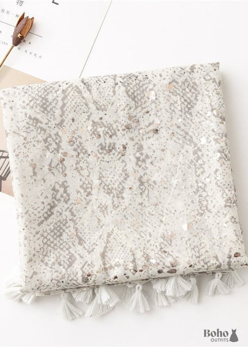 Bufanda Boho Plateada Aliyah