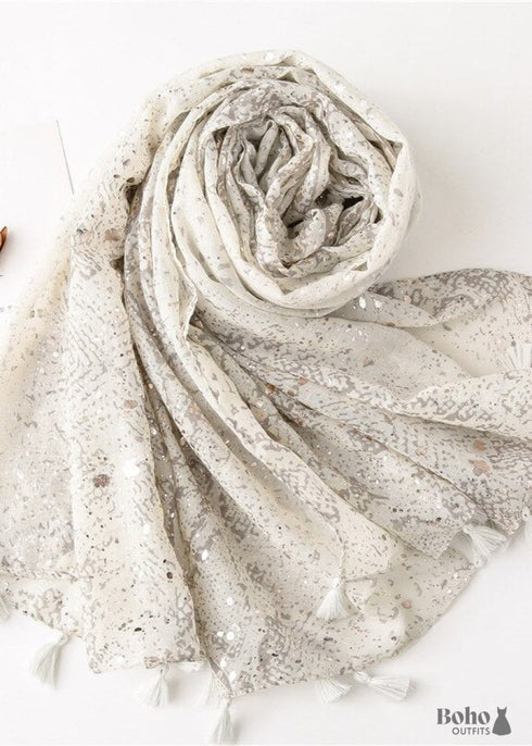 Bufanda Boho Plateada Aliyah