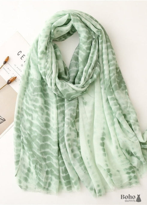 Bufanda bohemia teñida con efecto tie-dye Lilly