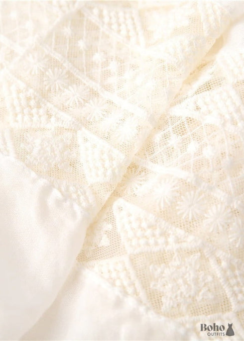 Boho Scarf White Lace Amy