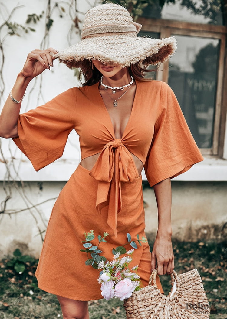 Boho sexy Mini Dress Zinnia
