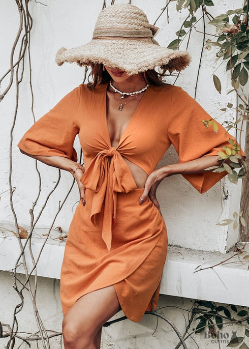 Boho sexy Mini Dress Zinnia