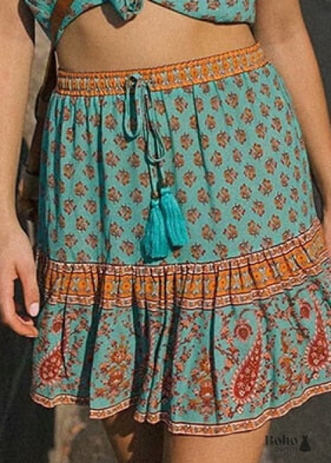Boho Short Flowy Skirt Cora