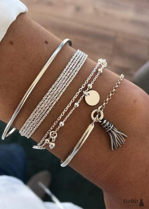Boho Silver Bracelets Winter
