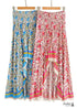 Boho Skirts in Asymmetric Indian Pink Floral For Women