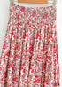 Boho Skirts in Asymmetric Indian Pink Floral For Women