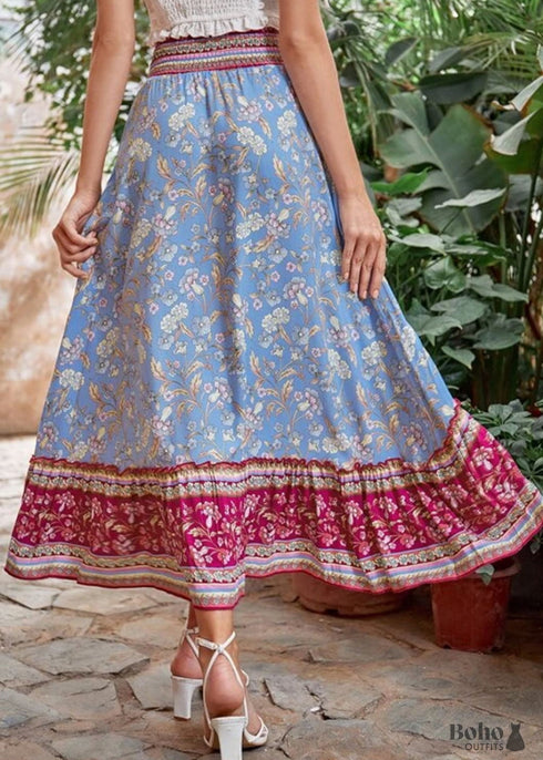 Boho Skirts in Blue Aurelia For Women