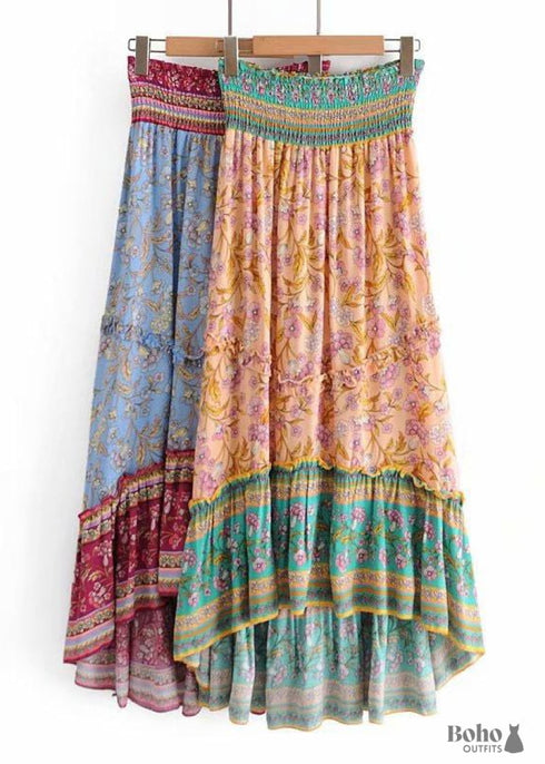 Boho Skirts in Blue Aurelia For Women