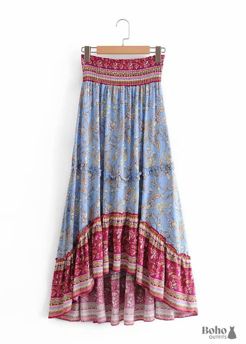 Boho Skirts in Blue Aurelia For Women