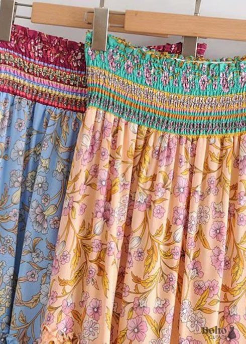Boho Skirts in Blue Aurelia For Women