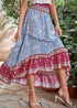 Boho Skirts in Blue Aurelia For Women