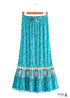 Faldas bohemias en azul Love in Mist para mujer
