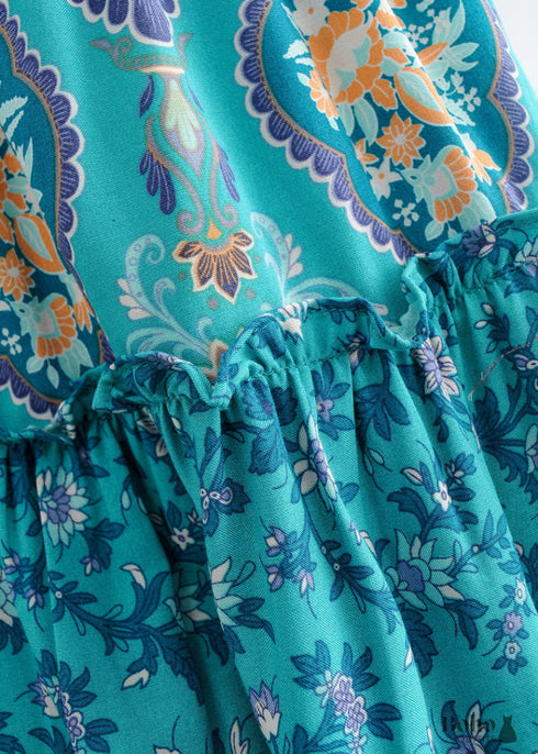 Faldas bohemias en azul Love in Mist para mujer